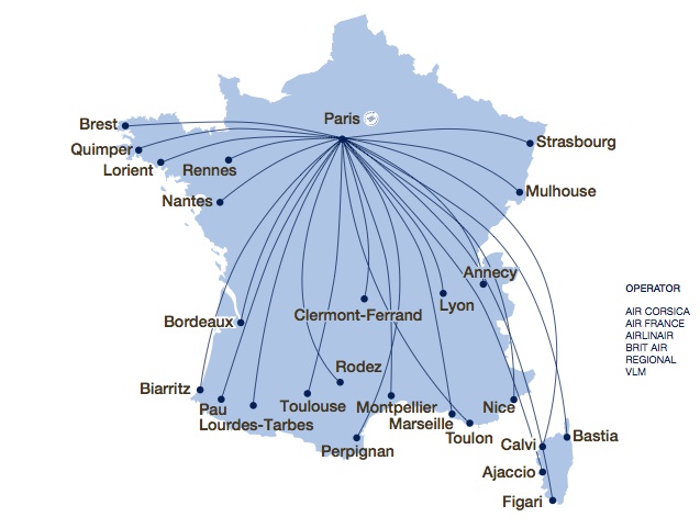 air france route map