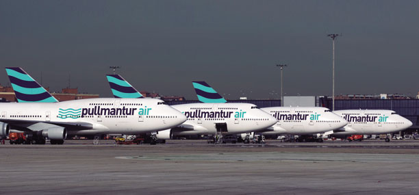 Pullmantur Air 747-400 fleet (12)(Grd)(Pullmantur Air)(LR)