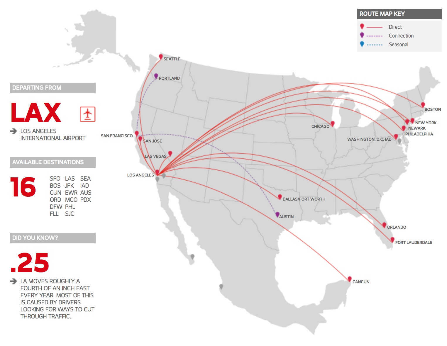 Virgin America 2.2014 LAX Route Map