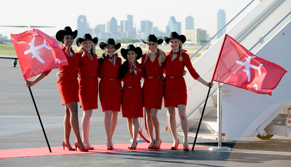 Virgin America arrival at DAL (VA)(LRW)